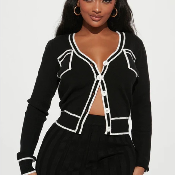 Hot Gossip Sweater Skirt Set - Black - Picture 3 of 8